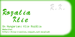 rozalia klie business card